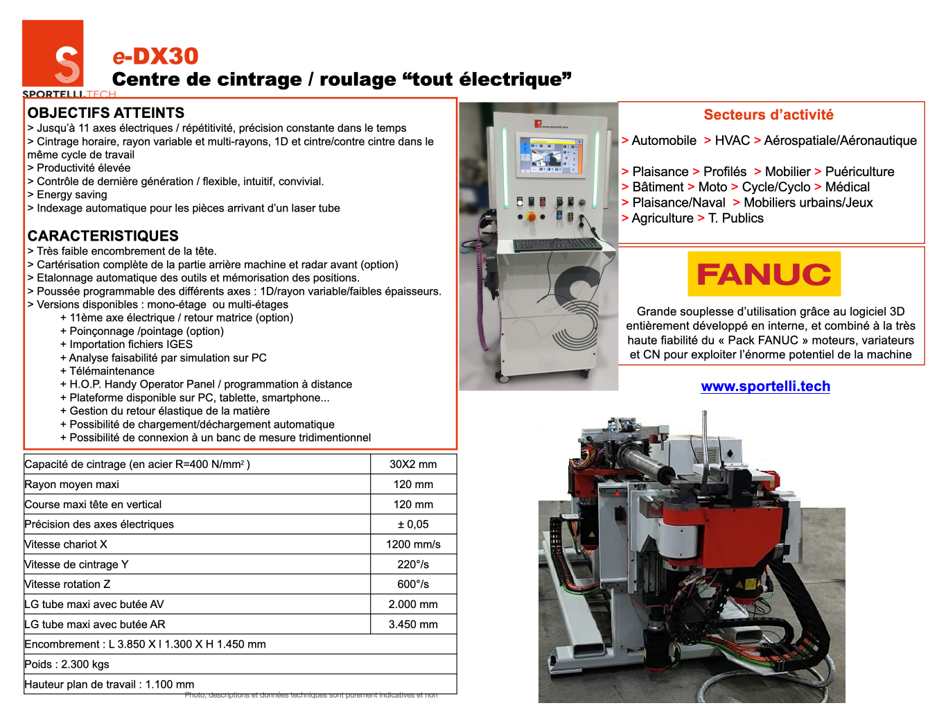 Scheda tecnica e-DX30