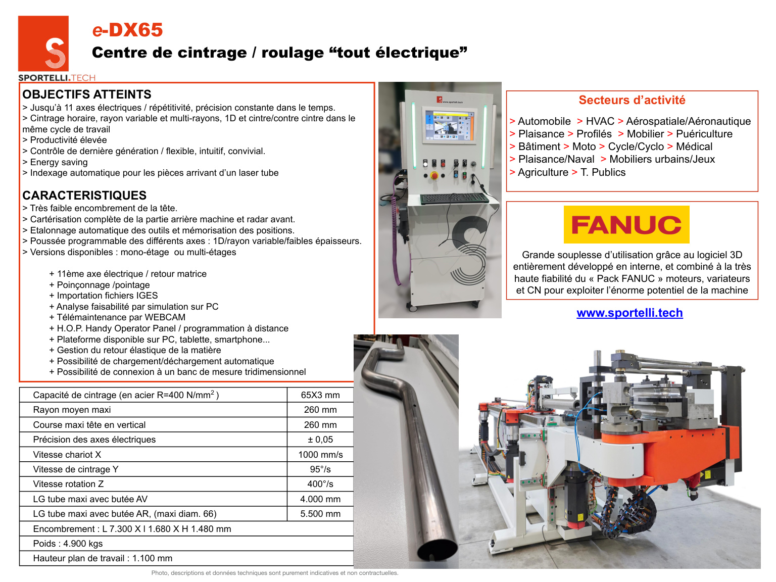 Scheda tecnica e-DX65