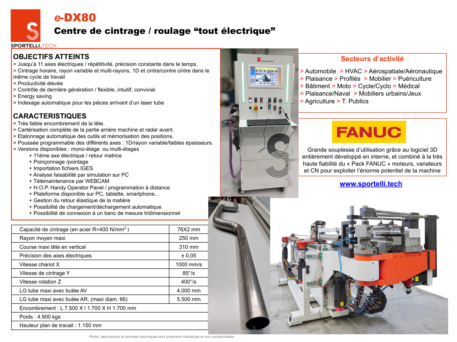 Scheda tecnica e-DX80