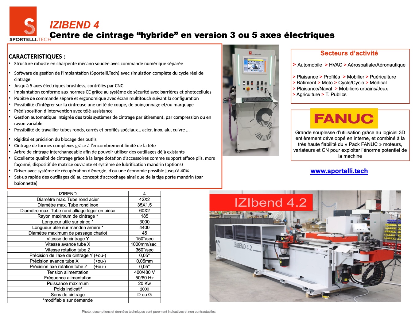 Scheda tecnica IZIBEND 4