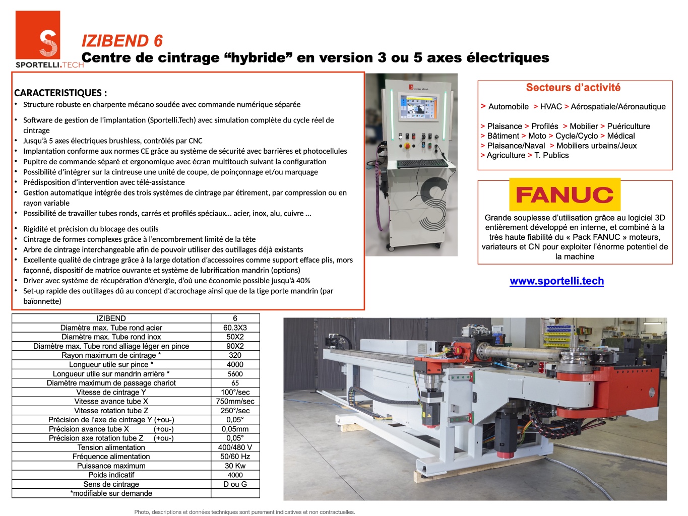 Scheda tecnica IZIBEND 6